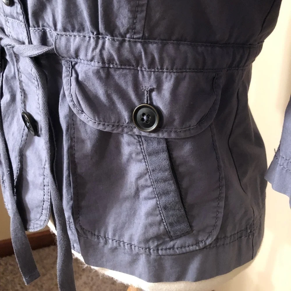 Ann Taylor Loft Gray Utility Jacket Sz XSP EUC